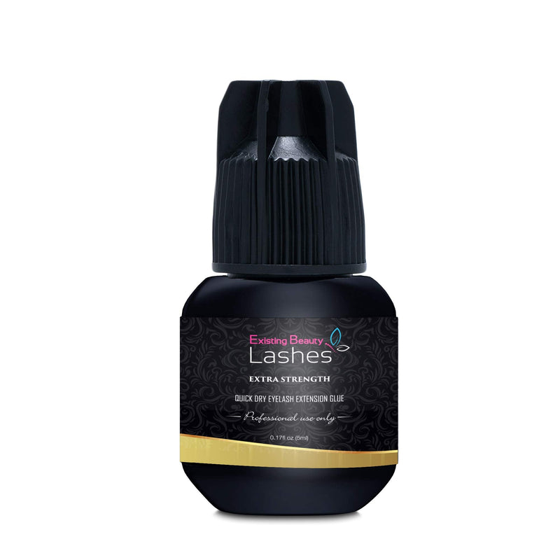 Extra Strong Eyelash Extension Glue Adhesive For Professional Eyelash Extension Artists For Individual EyeLash Extensions: Drys in 1-2s with 6-7 Week Retention 5ml by Existing Beauty Lashes (2PACK) Existing Beauty
