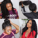 Pizazz 13x4 Lace Front Human Hair Wigs 9A Grade 150% Density Brazilian Deep Wave Lace Front Wig with Baby Hair Pre Plucked Natural Hairline Wigs for Black Women (24'') Pizazz Store