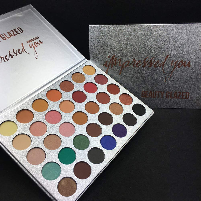 Eyeshadow Palette Matte Eyeshadow Pallet Pigmented Shades Makeup Palette Set Shimmer Foils Eye Makeup Long Lasting Palette of Shades 35 Colors Waterproof and Sweatproof MYUANGO