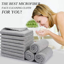 SUNLAND Microfiber Face Makeup Remover Cloth Reusable Facial Cleansing Towel Ultra Soft Face Washcloth 11inchx 11inch (12pack, Grey) SUNLAND