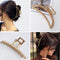 4.7 Inch Large Gold Metal Hair Clips,5PCS Big Hair Claw Clips Strong Jaw Clip Non-Slip Hair Barrettes Clamp for Thick Hair Cute Hair Accessories,Half Bun Hair Clip for Women Girls YUESUO