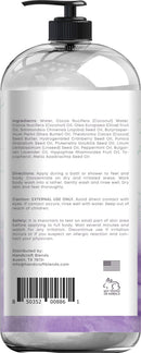 Handcraft Lavender Body Wash 16 oz - Moisturizing Acne Body Wash To Brighten & Clear Skin - Stress Relief Body Wash For Women & Men Handcraft Blends