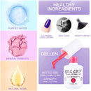 Gellen Gel Nail Polish Kit- Gentle Nudes Series Nude Neutrals 6 Colors, Warm Pastels Beige Pink Soak Off Gel Polish Set GELLEN