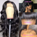 Body Wave Human Hair Wigs for Black Women 4x4 Lace Closure Wig Brazilian Human Hair Pre Plucked with Baby Hair 150% Density Natural Hair Line 14 inch Daenerys
