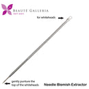 Beaute Galleria 4 Pieces Blackhead Remover Pimple Extractor Popper Bend Curved Tweezers for Acne Comedone Blemish Whitehead Zit Removal Tool Kit with Instructions BEAUTÉ GALLERIA