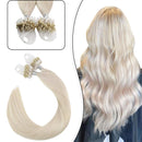 Ugeat Micro Beads Hair Extensions 16" Microloop Remy Human Hair Extensions