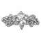 LUX ACCESSORIES Silver Marquise Cut Floral Clear Rhinestones Hair Clip LUX ACCESSORIES