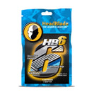 HeadBlade HB6 Refill Blades - 6 Stainless Steel Blades for No Tugging or Pulling, Shave Less, Works for Face, Body, and Scalp HeadBlade