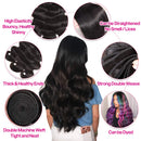 Hermosa Hair Body Wave Brazilian Hair Weave 3 Bundles Grade 9A Unprocessed Virgin human Hair Bundles 18 20 22inch Black Color Hermosa
