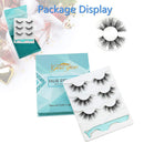 GOO GOO Mink Eyelashes Fake Eyelashes, Natural Crossed Cluster Daily Type 16mm 1 Style 3 Pairs/set Siberian 3D Mink Eyelashes Hand Made Strips False Eyelashes Fluffy Real Eyelashes GOO GOO