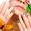 EAONE 60 Sheets Nail Art Stickers Self-Adhesive Nail Decals Water Transfer Butterfly Nail Tattoos Flowers and Leaf Nail Art Foils with Nail Gems Tweezers and Scissors for Women Girls DIY Nail Art EAONE