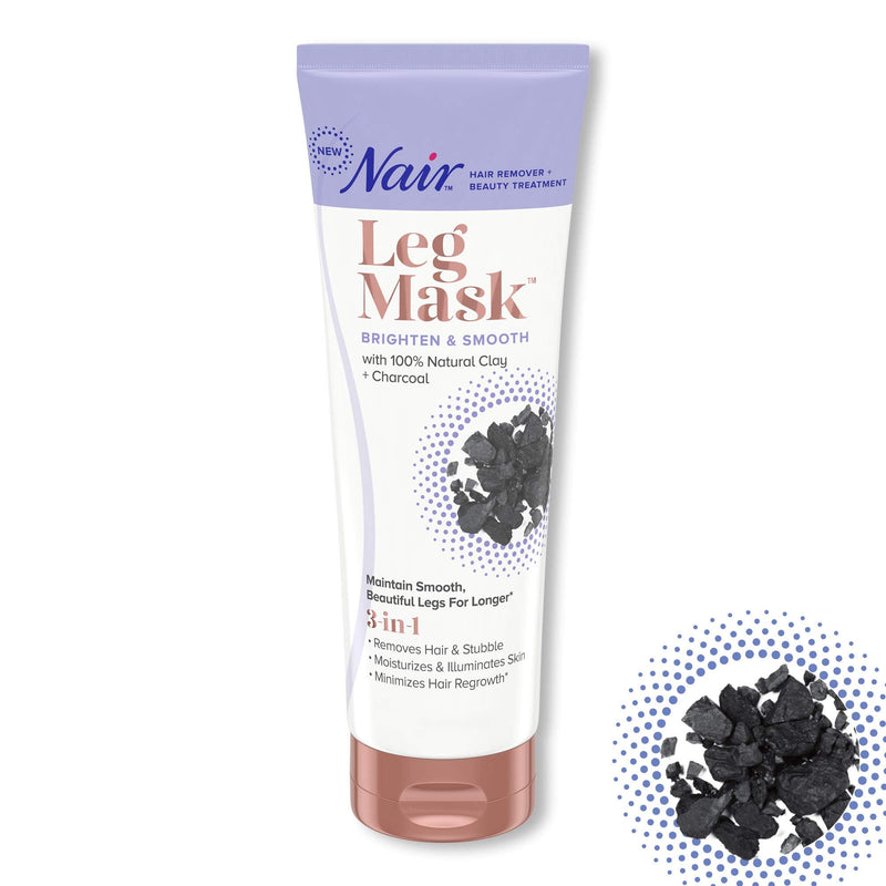 Nair Hair Remover & Beauty Treatment Charcoal Clay Leg Mask 8.0oz Nair