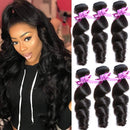 Brazilian Loose Wave Virgin Hair Bundles Brazilian Human Hair Weave Remy Hair Bundles Loose Wave 4 Bundles Brazilian Virgin Hair Weave Loose Wave Human Hair Extensions vanlov Store