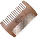 Murai by Giorgio GIOWC Wooden Beard Combs for Men - Dual Action Fine & Wide Tooth Wood Comb, Perfect for Use with Balms and Oils, Pocket Comb for Beards - Cherrywood Beard & Moustache Comb GIORGIO
