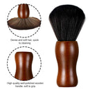 Vtrem 2 Pack Barber Brush Neck Duster Professional Large Hairbrush Ultra Soft Salon Shaving Brush for Face and Neck, Black & Brown Vtrem