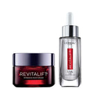 L'Oreal Paris Hyaluronic Acid Serum For Face with Vitamin C and Triple Power Face Moisturizer Revitalift Anti-Aging Skin Care Regimen Kit, Paraben and Fragrance Free, 2 count L'Oreal Paris