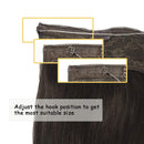 GOO GOO Halo Hair Extensions Human Hair Dark Brown Hairpiece 14 Inch 75g Halo Remy Human Hair Extensions Straight Halo Wire Hair Extensions Hairpiece GOO GOO