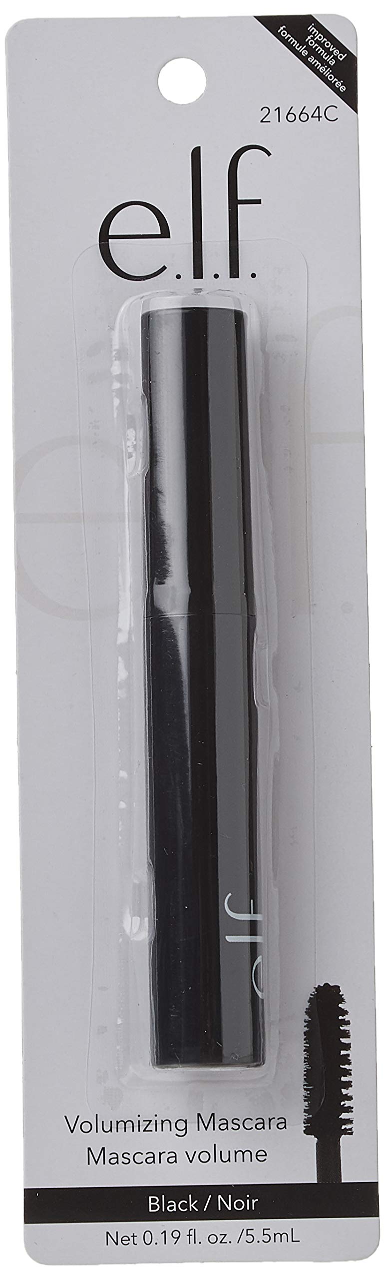 E.L.F. 21664 Volumizing Mascara Black 2-Pack (2 packages of 1 in each) (improved formula) (ELF) e.l.f.