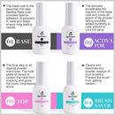 Beetles Clear Dip Powder Kit Base-Top Coat, Activator, and Brush Savor Dipping Powders Essentials Kit (Steps 1-4), 0.5oz/Bot Dipping-Powder Acrylic Nail Manicure Pedicure beetles Gel Polish