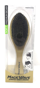 Black Ice MagicWave Curved Wave Brush HARD Premium Boar (Gold) Black Ice
