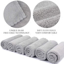 SUNLAND Microfiber Face Makeup Remover Cloth Reusable Facial Cleansing Towel Ultra Soft Face Washcloth 11inchx 11inch (12pack, Grey) SUNLAND Store