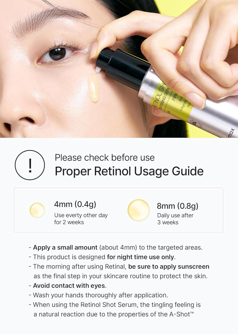 celimax The Vita A Retinol Shot Tightening Serum | with Pure Vitamin A Retinol, Peptide, Pore Minimizer, Wrinkles & Fine Lines, Firmer Skin, Anti-Aging, Skin Smoothing 30ml Infinity Warehouse