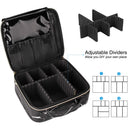 Travel Makeup Train Case Makeup Cosmetic Case Organizer Portable Artist Storage Bag 10.3'' with Adjustable Dividers for Cosmetics Makeup Brushes Toiletry (a marble black) Relavel Store