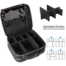 Relavel Travel Makeup Train Case Makeup Cosmetic Case Organizer Portable Artist Storage Bag with Adjustable Dividers for Cosmetics Makeup Brushes Toiletry Jewelry Digital Accessories (Marble, Black) Relavel