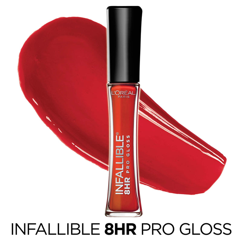 L'Oreal Paris Makeup Infallible 8 Hour Pro Gloss, Fiery, 0.21 Ounce L'Oreal Paris