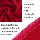 6 Pieces Stretch Head Wrap Hair Scarf Headband Jersey Turban Knit Headwraps Urban Hair Wrap Solid Color Ultra Soft Extra Long Breathable Head Band Tie for Women (Black, Grey,White,Navy, Camel,Red, ) YMHPRIDE Store