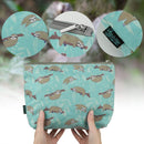 Beautyflier Cosmetic Bag for Women, Cute Makeup Bags Canvas Travel Toiletry Bag Accessories Purse Organizer (Large, Sloth) Beautyflier
