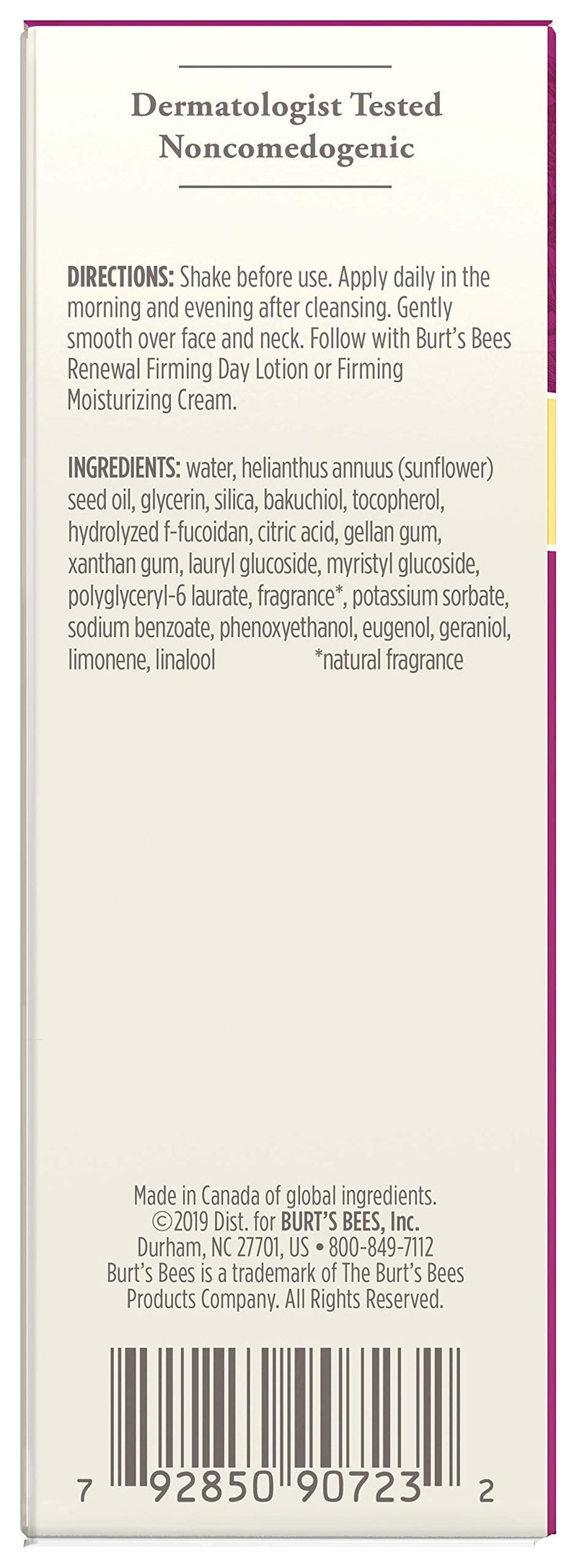 Face Serum, Burt's Bees Retinol Alternative, Facial Care with Hyaluronic Acid, Intensive Firming Skin Care, 1 Ounce Burt's Bees