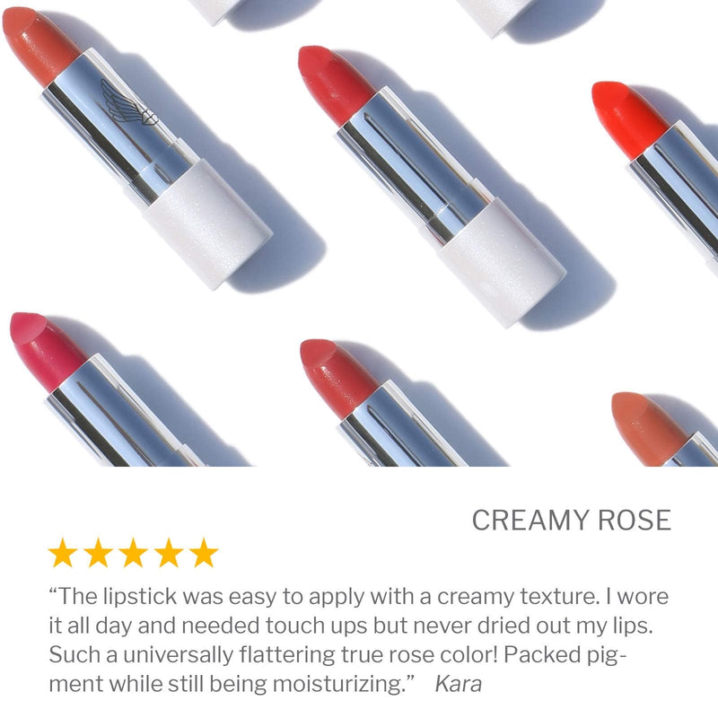 True + Luscious Super Moisture Lipstick - Vegan and Cruelty Free, Non Toxic Formula - 0.12oz, Shade: Creamy Rose True + Luscious