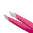 Tweezerman Stainless Steel Mini Slant Tweezer, Neon Pink, 1 Count Tweezerman