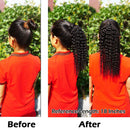 Curly Human Hair Strap Ponytail Extensions, 100% Unprocessed Brazilian Hair Wrap Around Ponytails, Magic Paste with Comb Clip in Kinky Curly Pony Tail (26", Curly Hair) ALISFEEL