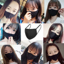 12PCS Face Covering, Mouth Covering Unisex Black Dust Cotton, Washable, Reusable Cotton Fabric Dust Covering MEISEN