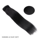 14" Clip in Hair Extensions Real Human Hair for Women - Silky Straight Jet Black Human Hair Clip in Extensions 50grams 4pieces