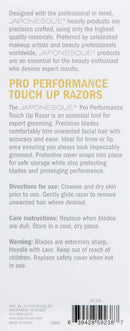 Japonesque Brow Touch Up Razors with Ultra-Sharp Stainless Steel Blades, for Unwanted Facial Hair and Peach Fuzz Removal, Includes Protective Cover for Safe Storage JAPONESQUE