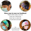 Headbands with Button for Mask, Wide Nurses Headbands Non Slip Elastic Ear Protection for Women Men Doctors Sweatband Head Wrap ABAMERICA