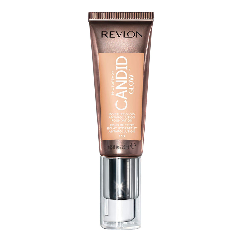 Revlon PhotoReady Candid Glow Moisture Glow Anti-Pollution Foundation with Vitamin E and Prickly Pear Oil, Anti-Blue Light Ingredients, without Parabens, Pthalates, and Fragrances, Ivory, 0.75 oz REVLON
