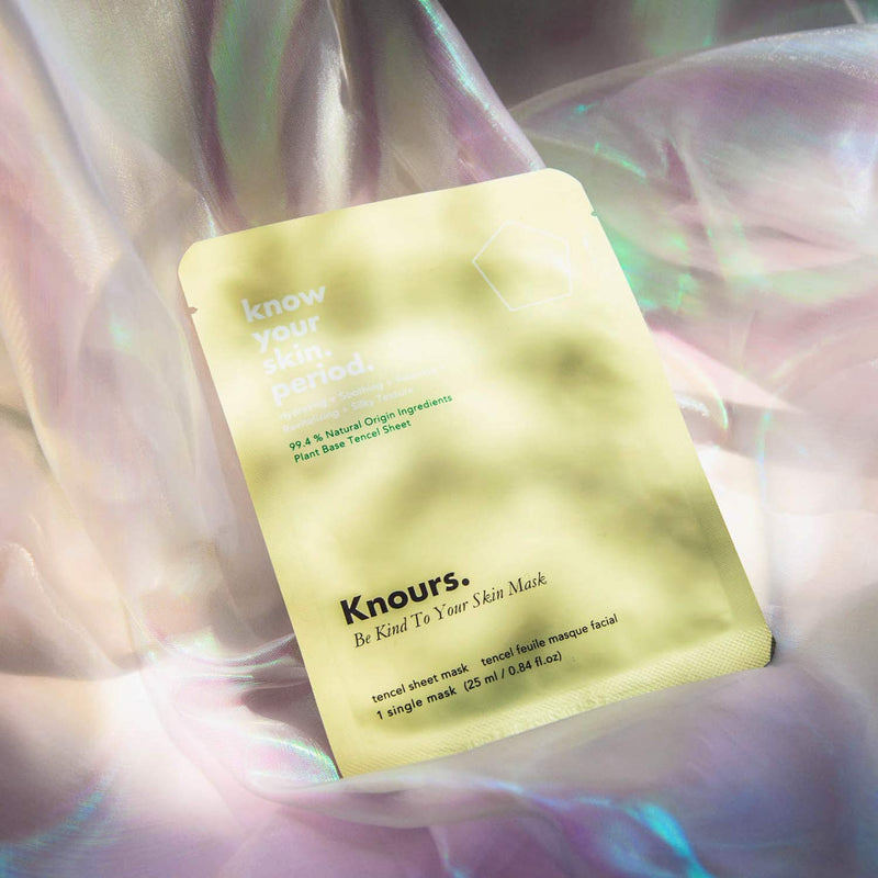 Knours Be Kind Everyday Mask (1ct) | 99% Natural Ingredients Hydrating + Soothing + Revitalizing + Relaxing Effect Facial Nourishing Sheet Mask (EWG Verified Clean Beauty) KNOURS. KNOW YOUR SKIN. PERIOD.