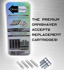 Premium Omnishaver - Black - The Fastest Way to Shave Head, Legs, Arms, Body | An Alternative to Disposable Shaving Razors Self Cleans & Strops During Use with Durable Blade | Bald Head Shaver for Men OmniShaver