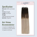 Ugeat Micro Beads Hair Extensions 16inch Hair Extensions Micro Loop 50Gram/Pack Micro Ring Remy Human Hair Extensions Balayage #4 Darkest Brown to #18 Ash Blonde with #22 Medium Blonde