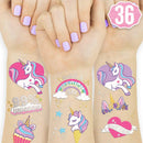 xo, Fetti Unicorn Party Supplies Temporary Tattoos for Kids - 36 Glitter Styles | Unicorn Party Favors and Birthday Decorations + Halloween Costume xo, Fetti