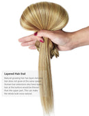ROSEBUD Clip in Hair Extensions REMY Human Hair 8Pcs 18 Clips 70g/Set 18 Inch Rose bud
