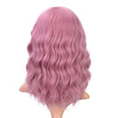 ENTRANCED STYLES Pink Wig with Bangs，Short Wavy Bob Wigs for Women Shoulder Length Colored Wigs Heat Resistant Synthetic Wig Daily Party Cosplay Wig 14 inch ENTRANCED STYLES
