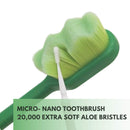 Extra Soft Toothbrush for Sensitive Gums and Teeth. Micro Nano Toothbrushes with 20,000 Ultra Soft Aloe Infused Bristles. Excellent Cleaning Effect (2 Pack) (Aloe Wave Bristle) Wimolek