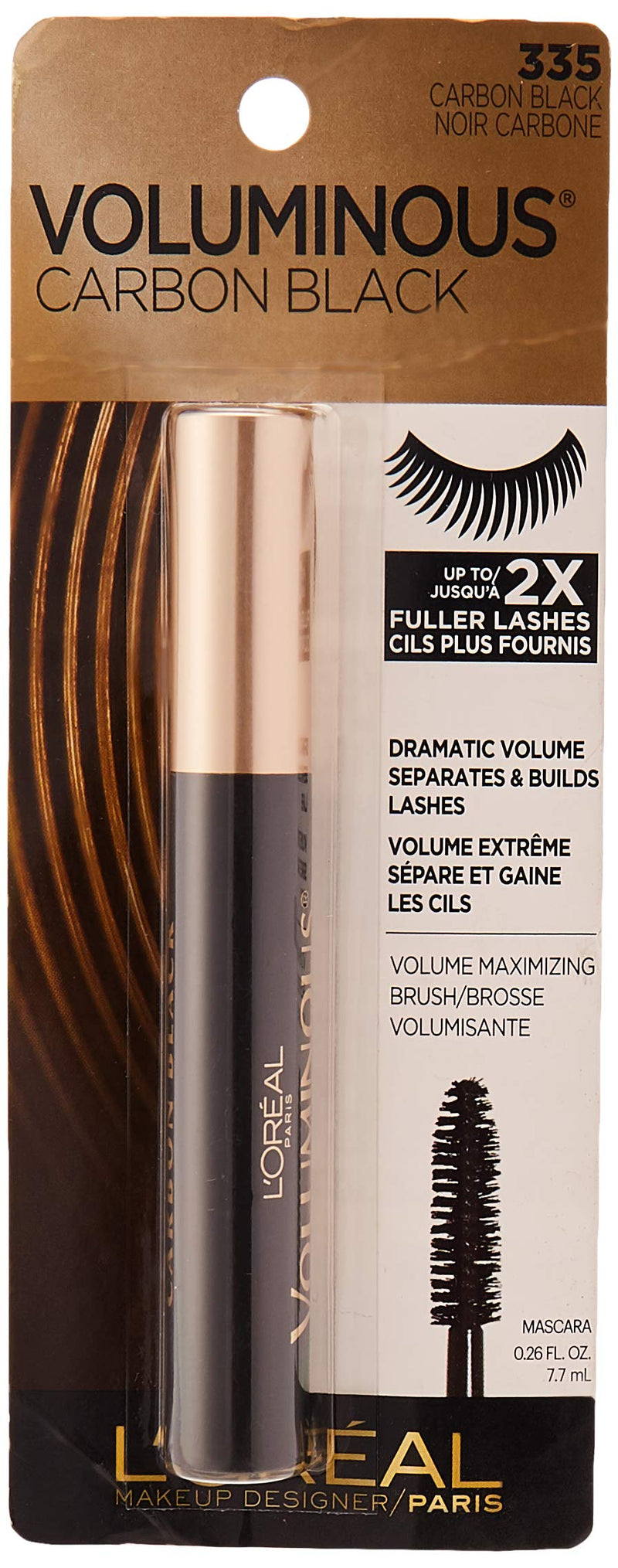 L’Oreal Paris Makeup Voluminous Original Volume Building Mascara, Carbon Black, 0.26 Fl Oz L'Oreal Paris Store