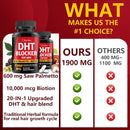 DHT Blocker for Men | Extra Strength Saw Palmetto & Biotin Hair Growth Supplement - Hair Growth Vitamins - Hair Regrowth - Natural Hair Loss Supplements for Men - Proprietary Herbal Blends,1 Pack Infinity Warehouse