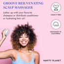 Vanity Planet Scalp Massaging Shampoo Brush - Groove Blue/Grey - Handheld Vibrating Massager - Water-Resistant Shower Tool Cleanses and Soothes the Scalp to Promote Hair Growth Vanity Planet Store